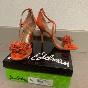 Orange Suede Sam Edelman Heels